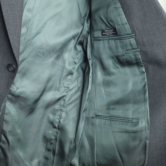 Roundtree & Yorke Men's Worsted Wool Jacket Coat Blazer 42R Made in USA Gray - Picture 12 of 16